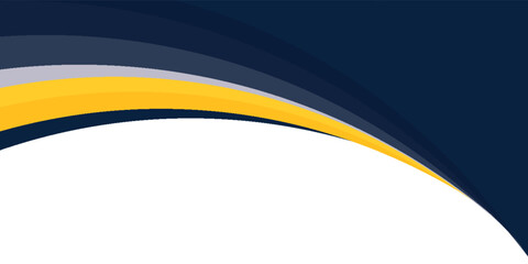 blue and yellow wavy shape background. suitable for business poster design, corporate banner, presentation, flyer. vector illustration eps10