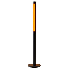 Front view of a LED strip floor lamp isolated on a white transparent background