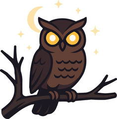 owl sitting on branch