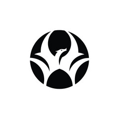 Dragon illustration with modern gradient color, dragon logo vector icon Dragon logo icons. Ancient mythical serpent symbol. Mythological beast sign. Vector illustration.