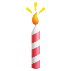 birthday candle 3d illustration