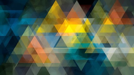 Obraz premium Overlapping Transparent Triangles Forming Abstract Depth
