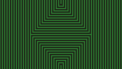 Obraz premium seamless lines and square lines illusion in green. Vector line art simple square pattern.