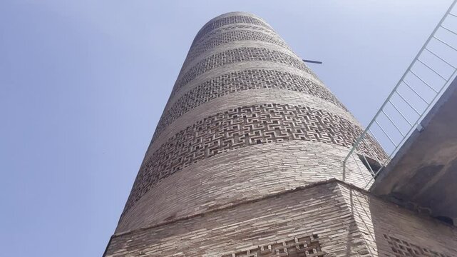 Travel View of Burana Tower in Ch&uuml;y Valley, Kyrgyzstan &ndash; Ancient Minaret and Ruins