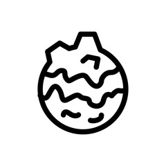 Space Ice Planet Icon