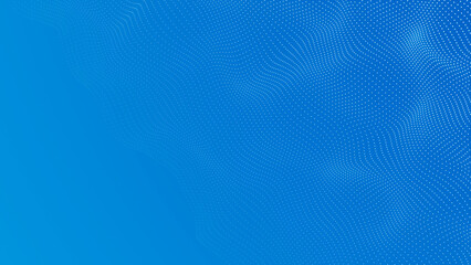 Big data stream. Digital wave with many points. Technology or science banner. 3D rendering.