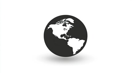 Fototapeta premium Abstract representation of Earth in black and white with a focus on North and South America, symbolizing global connection and environmental awareness