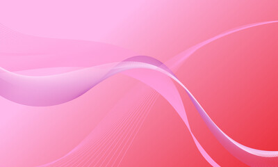pink peach color smooth lines wave curves with soft gradient abstract background
