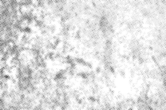 Grunge halftone black dost texture on white background