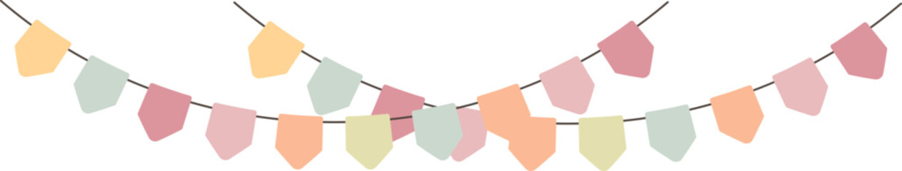 Festive banner flag with vibrant colors