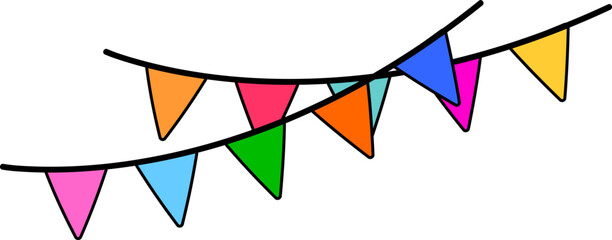 Rainbow bunting flags for celebration