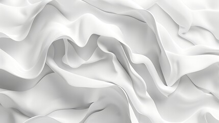 Obraz premium Close up of flowing white fabric with soft curves and elegant texture