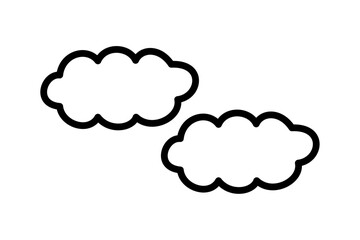 シンプルな雲のイラスト