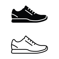 Speed modern running shoe design minimalist athletic fitness icon for fast performance