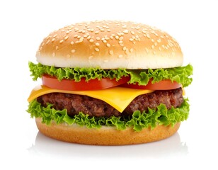 Close-up of a cheeseburger