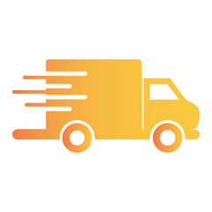 yellow truck on a white background.