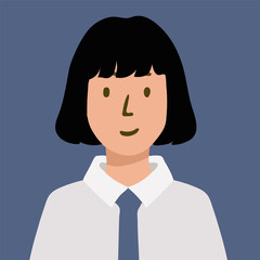 Senior High School Student Flat Vector Illustration