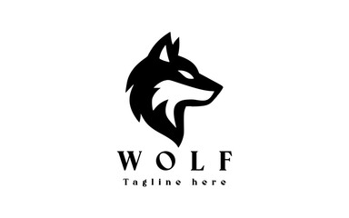 Wolf head animal illustration vector symbol