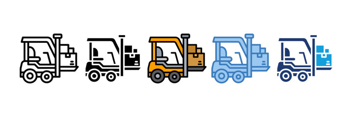 Forklift Icon Element For Design