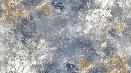 Obraz premium A mottled, textured surface design in shades of blue, gray, and gold.