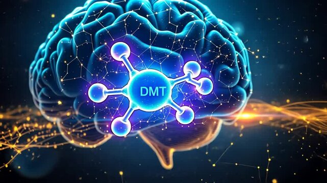 DMT molecule : mind expansion, interconnectedness, and altered perception. Science and medical illustration