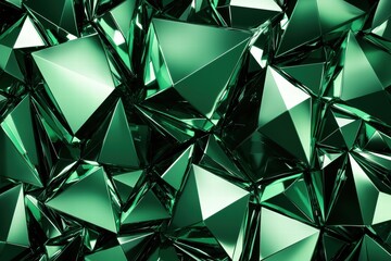 Intricate Green Diamond Pattern on Emerald Green Background