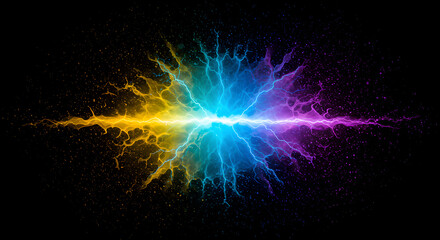 Abstract Lightening Effect in Dark Space Energy Background