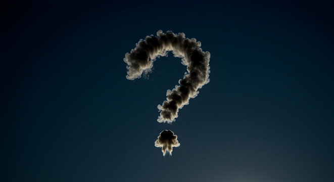 Contemplation Pointing Towards Doubtful Future With Mysterious Question Mark - Powered by Adobe