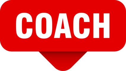 coach sticker. coach sign on transparent background