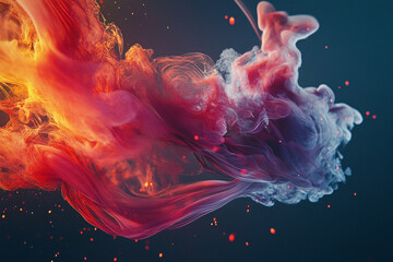 Torn smoke trails in high-speed motion