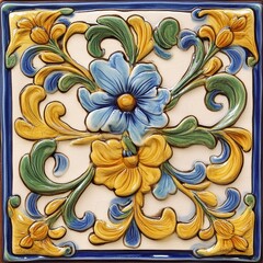 italian amalfi vietri venetian majolica ceramic tiles decorated