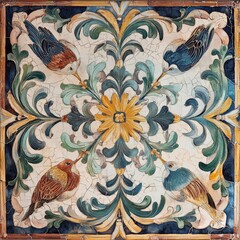 italian amalfi vietri venetian majolica ceramic tiles decorated
