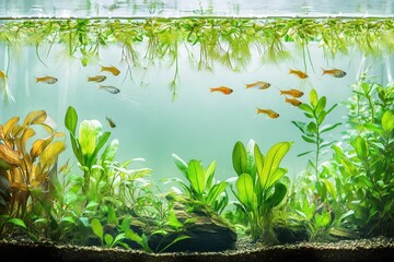 Colorful fish in a tropical aquarium