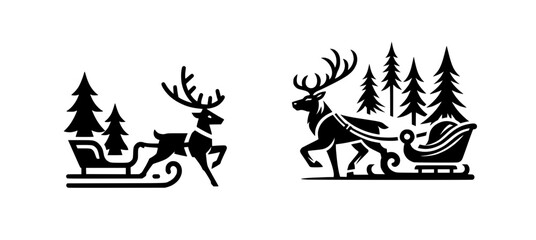 Crow on Pumpkin Black White Logo