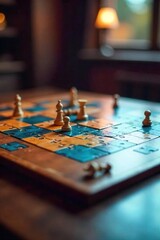 A pristine, untouched game board sits empty, ready for players The pieces are absent, leaving only the potential for strategic play and exciting competition , blank, entertainment, opportunity