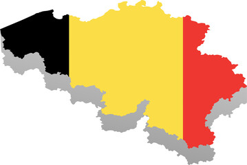 Fototapeta premium Belgium country map location