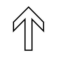 Up arrow vector icon. scroll illustration sign. Direction symbol or logo.