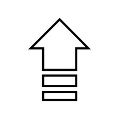 Up arrow vector icon. scroll illustration sign. Direction symbol or logo.