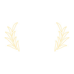 simple floral laurel wreath element