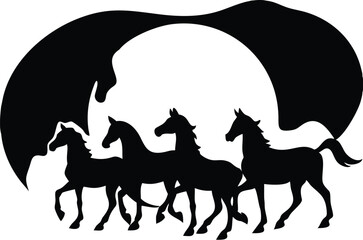 silhouette of a horse