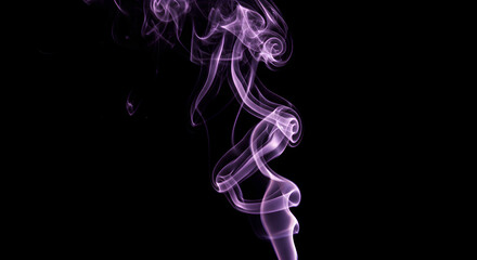 Obraz premium Abstract Purple Haze A Captivating Smoke Swirl Against The Dark Backdrop