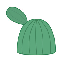 green cactus hand drawn ornament