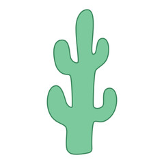 simple cactus design element