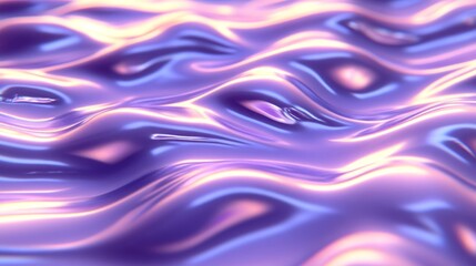 Obraz premium Flowing Pastel Dreamscape, Abstract Wavy Background with Soft Gradient in Pink and Purple Tones