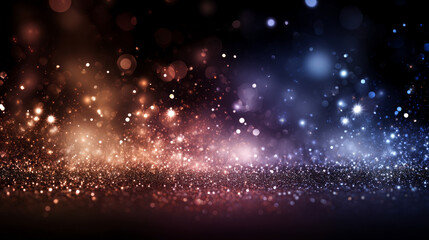 American flag and bokeh background with fireworks and copy space for Independence Day 4th of July and other holidays. Election Day in the USA. America Day. Festive Mood on President's Day