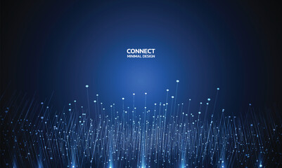 Abstract technology background with Big data. Internet connection, abstract sense of science and technology analytics concept graphic design. Vector illustration