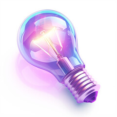 light bulb on red background