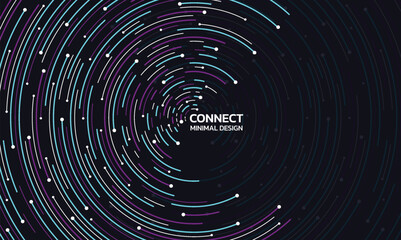 Abstract technology background with Big data. Internet connection, abstract sense of science and technology analytics concept graphic design. Vector illustration