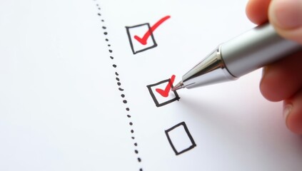 Hand writing on business documents with a pen or pencil