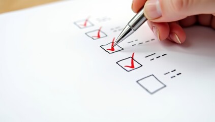 Hand writing on business documents with a pen or pencil